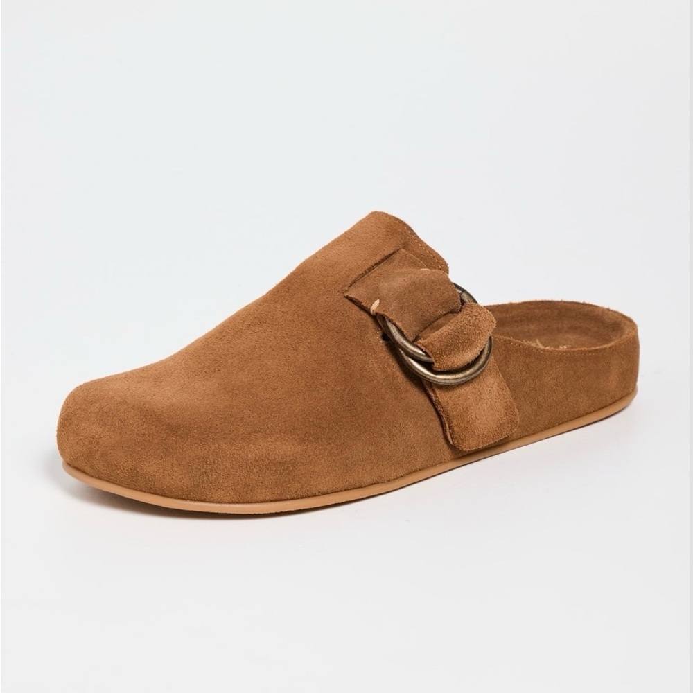NWB - BEEK Suede Mule Slide in Chestnut - Size 6